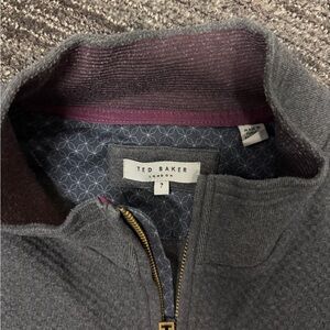 Ted Baker Men's Charcoal Zip-Up Sweater